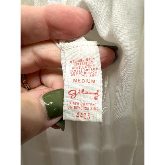 Vintage Gilead White Embroidered Nightgown & Robe Set Medium Cottagecore Lace - Picture 10 of 16